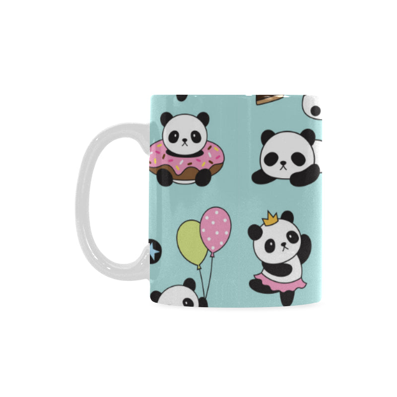 Cute baby panda pattern Classical White Mug (Fulfilled In US)