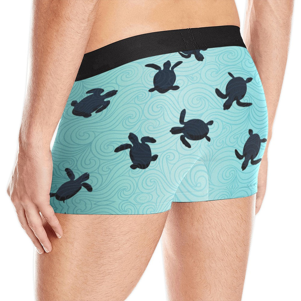 Sea turtle with blue ocean backgroud Men's All Over Print Boxer Briefs Men's Underwear