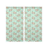 Hippopotamus Pattern Print Design 02 Gauze Curtain