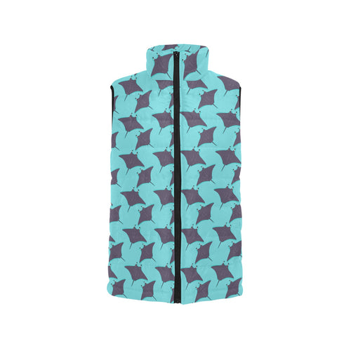 Stingray Pattern Print Design 02 Men's Padded Vest