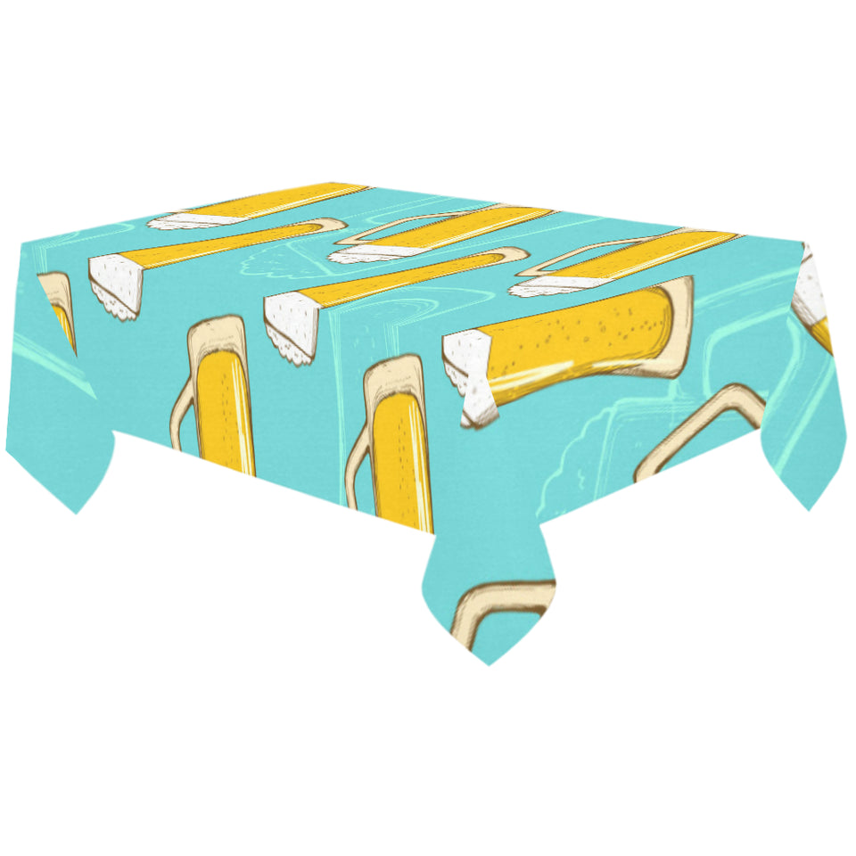 Beer pattern green background Tablecloth