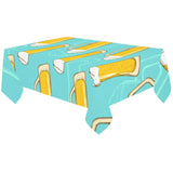 Beer pattern green background Tablecloth