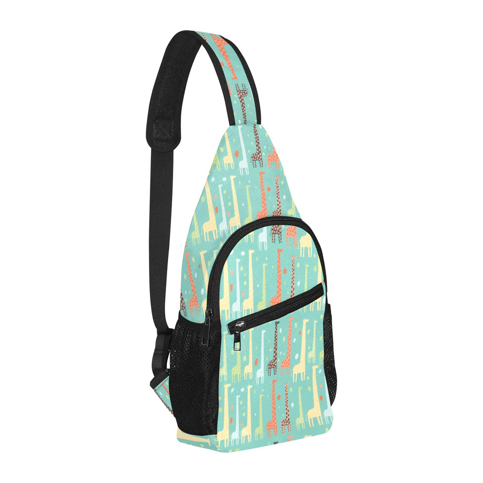 Giraffe Pattern Print Design 01 All Over Print Chest Bag