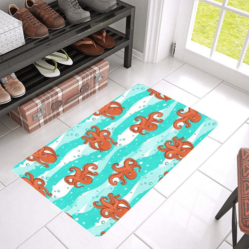 Octopuses sea wave background Doormat