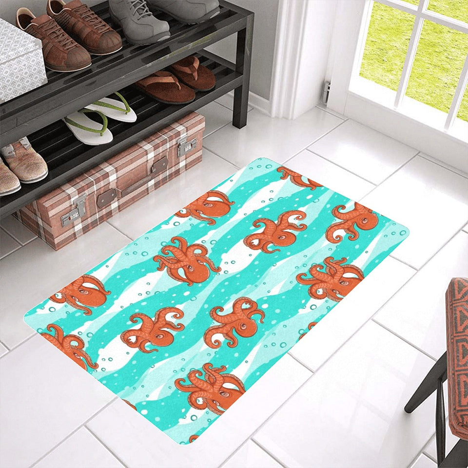 Octopuses sea wave background Doormat