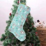 Cute koalas blue background pattern Christmas Stocking