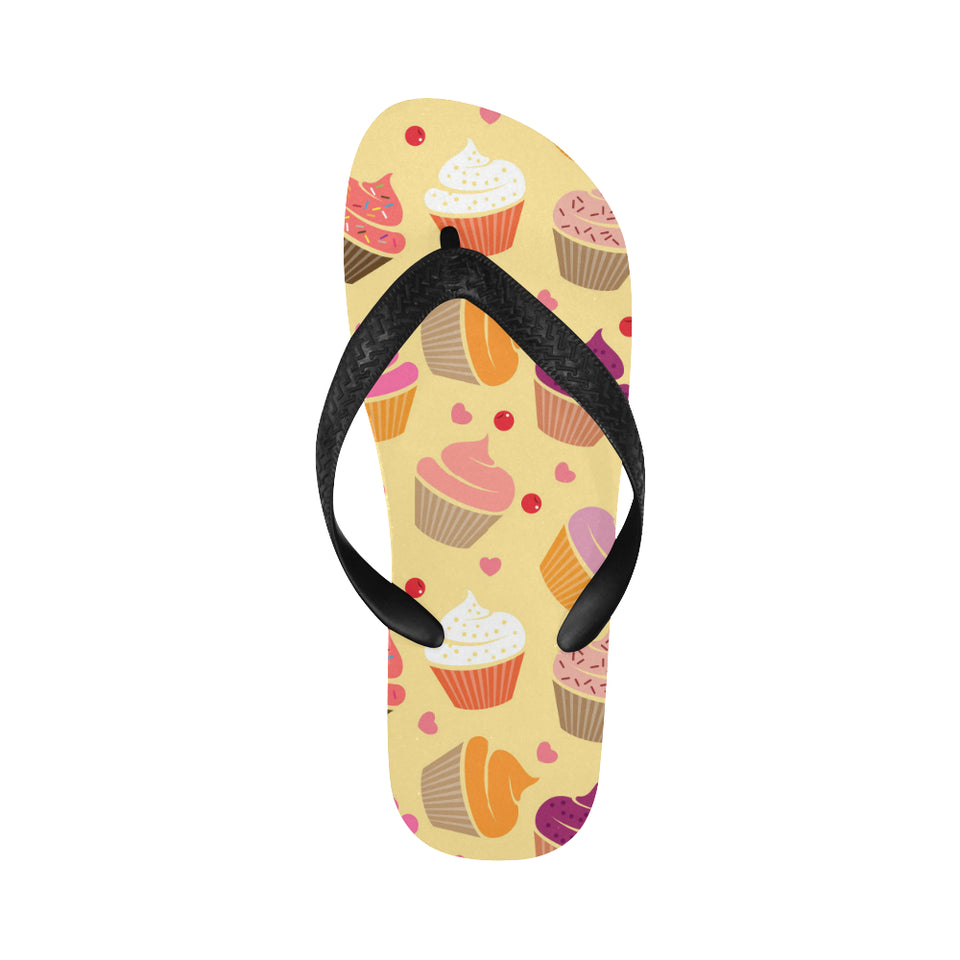 cake cupcake heart cherry pattern Unisex Flip Flops