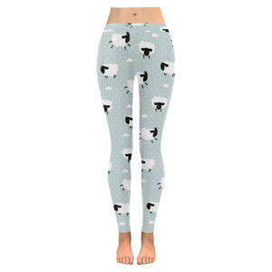 Sheep polka dot cloud pattern Women's Legging Fulfilled In US