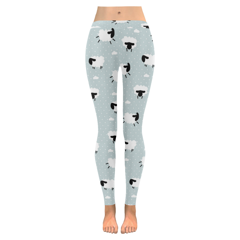 Sheep polka dot cloud pattern Women's Legging Fulfilled In US