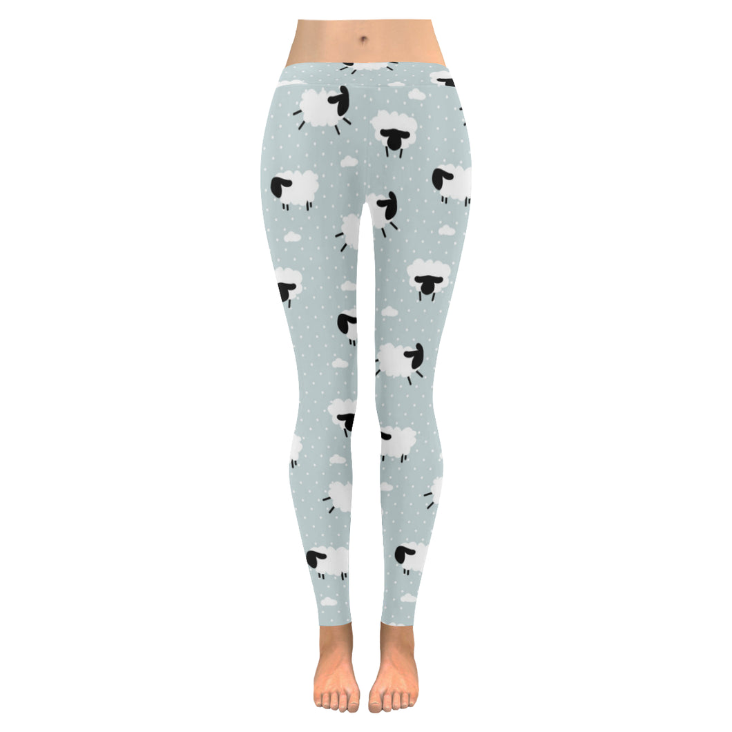 Sheep polka dot cloud pattern Women's Legging Fulfilled In US