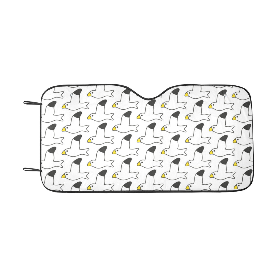 Seagull Pattern Print Design 05 Car Sun Shade