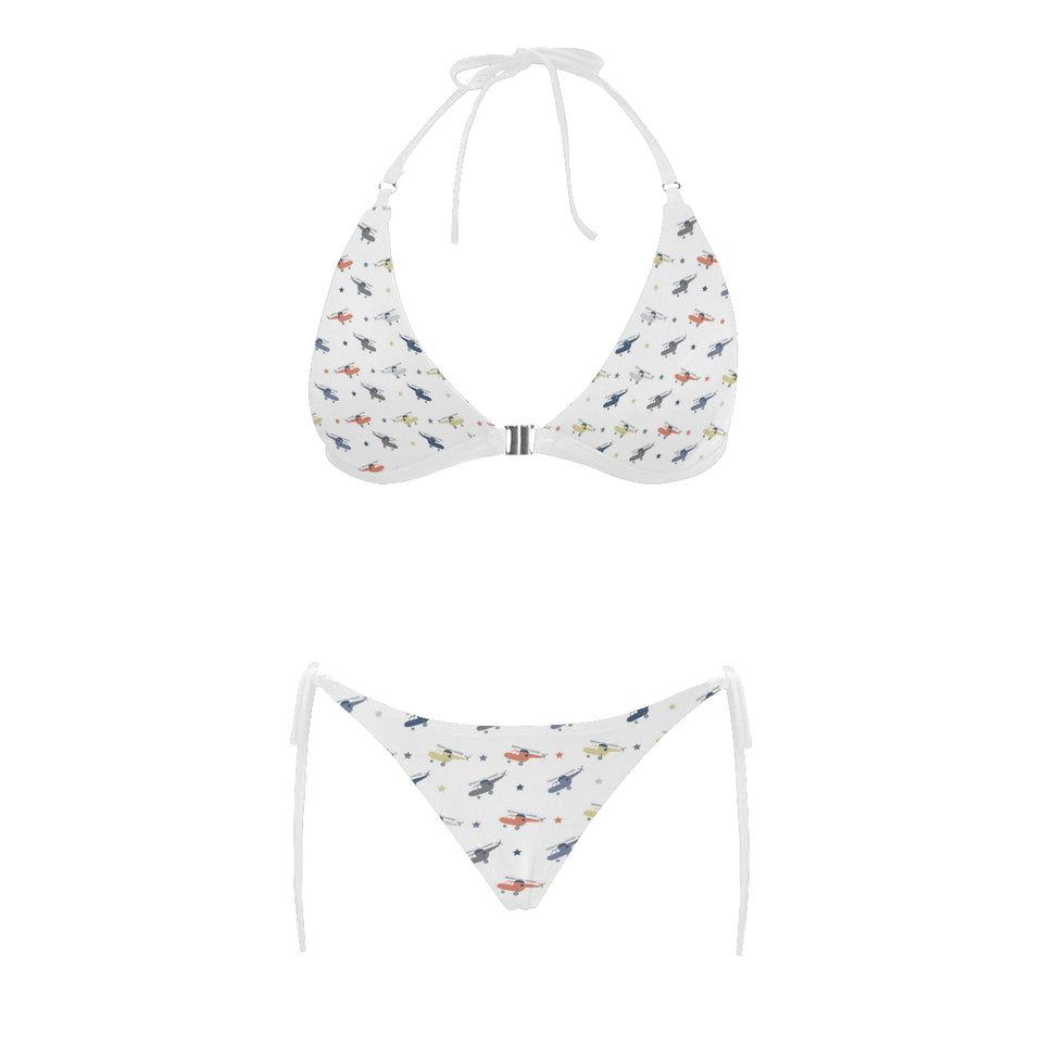 Cute helicopter star pattern Sexy Bikinis Two-Piece Swimsuits