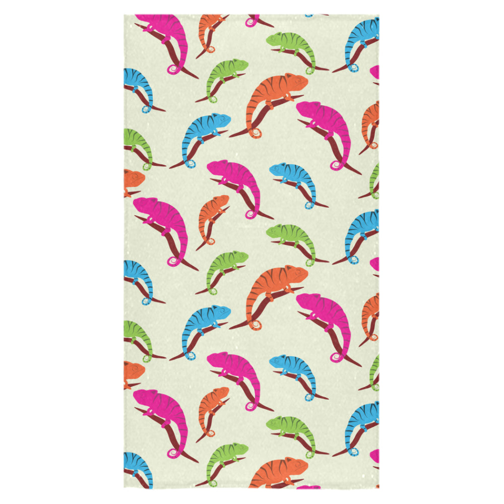 Colorful Chameleon lizard pattern Bath Towel