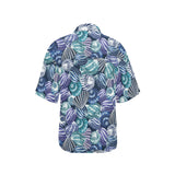 Shell design pattern Women's All Over Print Hawaiian Shirt