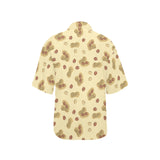 peanuts design pattern Women's All Over Print Hawaiian Shirt