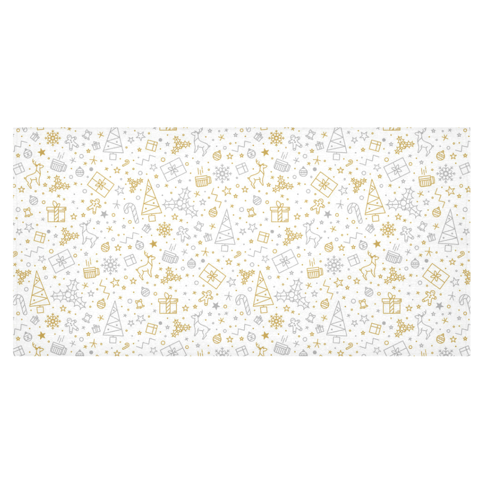Christmas tree Christmas element Silver gold patte Tablecloth