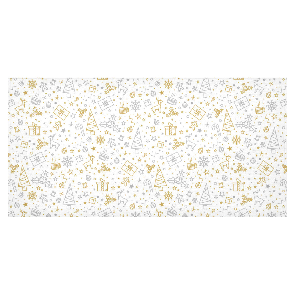 Christmas tree Christmas element Silver gold patte Tablecloth