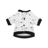 Spider web cobweb pattern All Over Print Pet Dog Round Neck Fuzzy Shirt