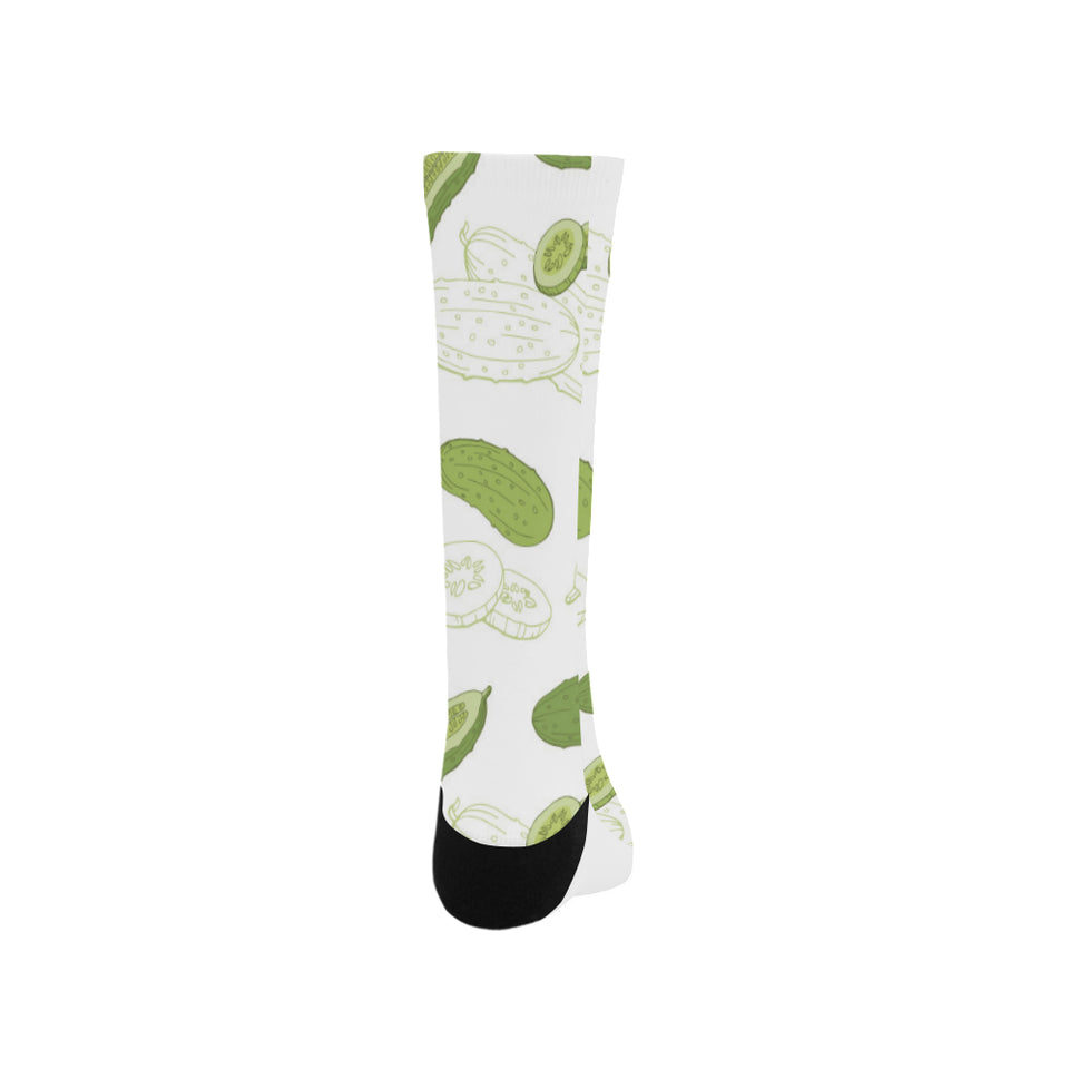 Cucumber sketch pattern Crew Socks