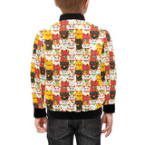 Colorful Maneki neko cat pattern Kids' Boys' Girls' Bomber Jacket