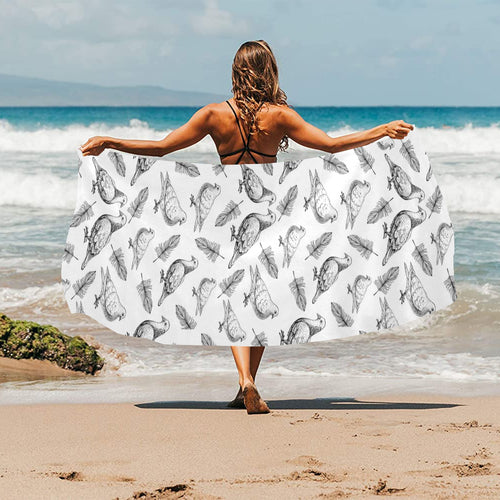 Pigeon Pattern Print Design 05 Beach Towel
