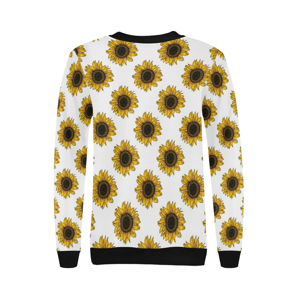 sunflowers design pattern Women's Crew Neck Sweatshirt