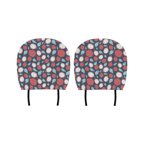 dragon fruits dark blue background Car Headrest Cover