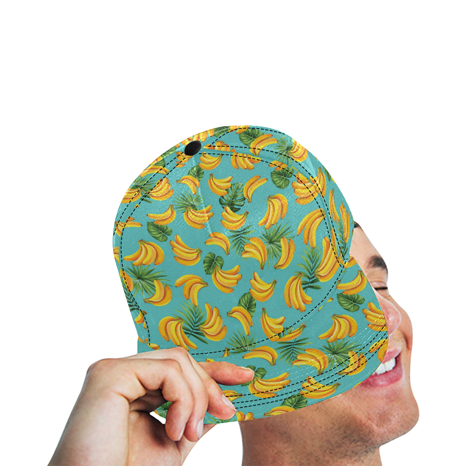 Banana Palm Leaves pattern background All Over Print Snapback Cap