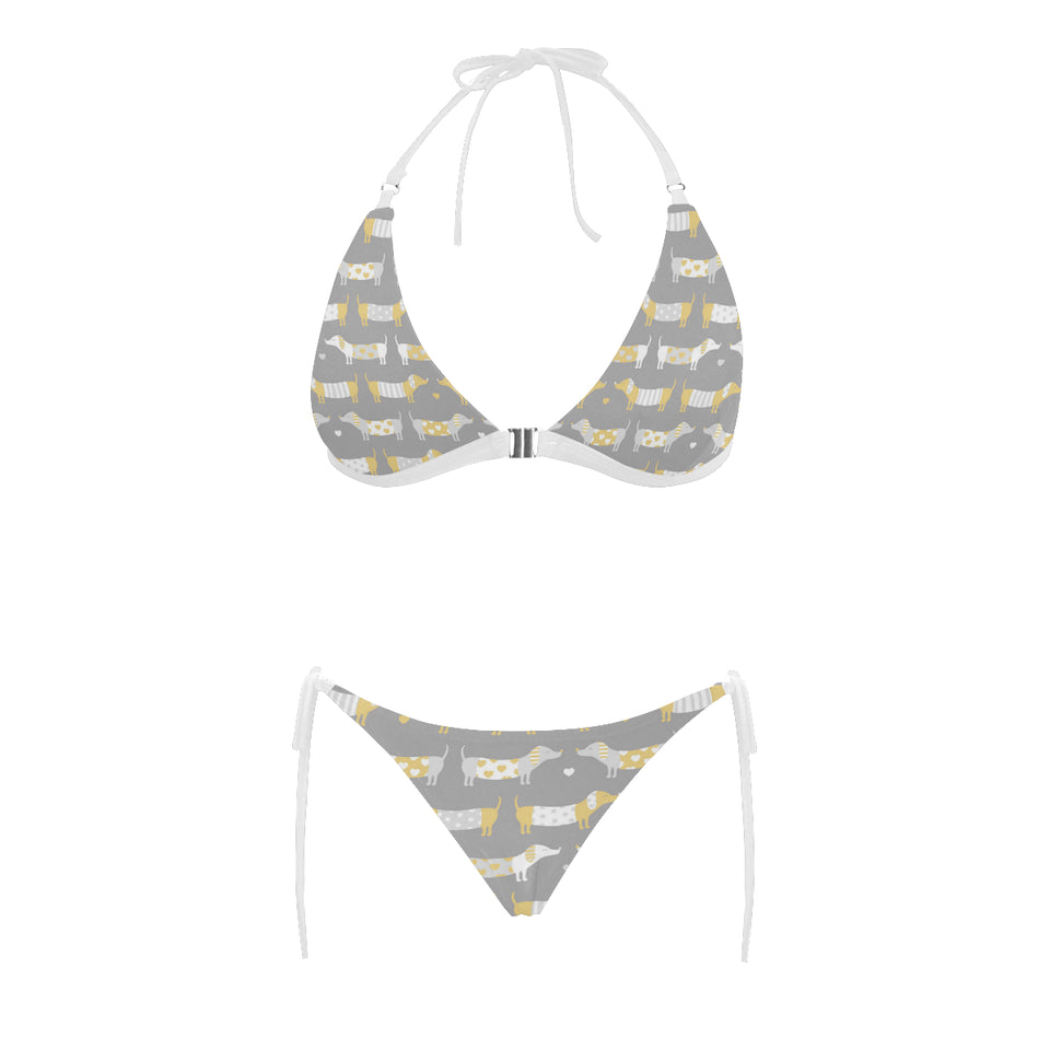 Cute dachshund dog pattern Sexy Bikinis Two-Piece Swimsuits