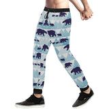 polar bear winter snow pattern Unisex Casual Sweatpants