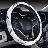 Swallow Pattern Print Design 05 Car Steering Wheel Cover