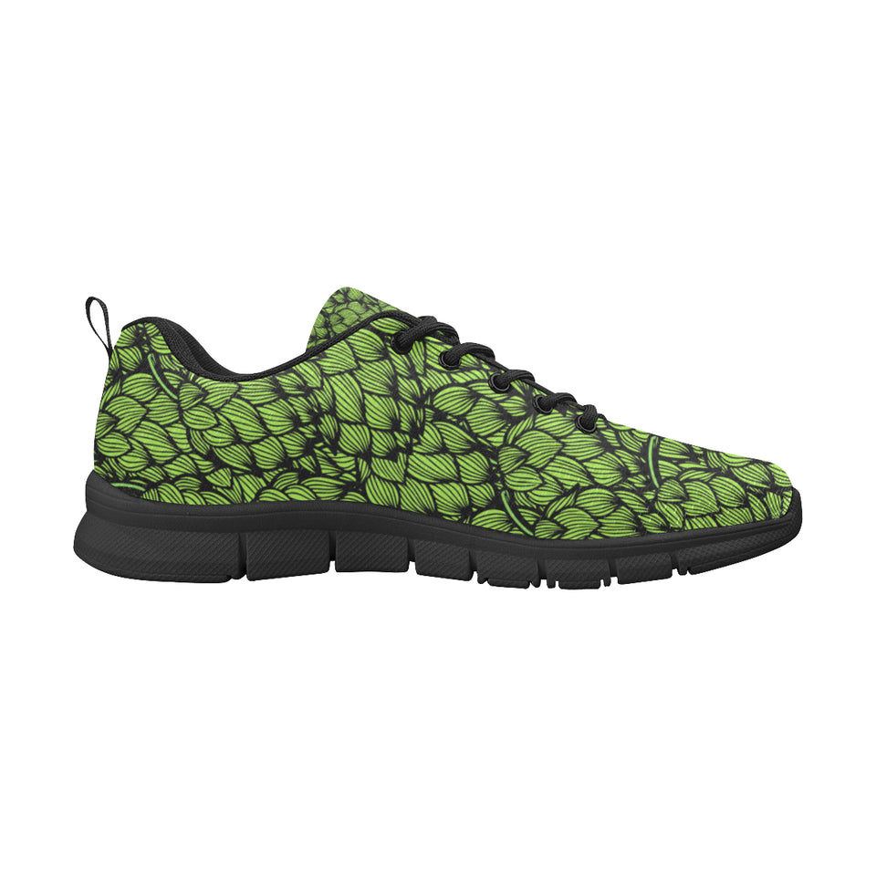 Green hop pattern Women's Sneaker Shoes