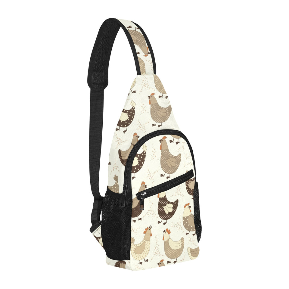 Cute rooster chicken cock All Over Print Chest Bag