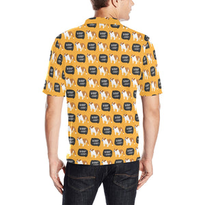 English Bulldog Pattern Print Design 04 Men's All Over Print Polo Shirt