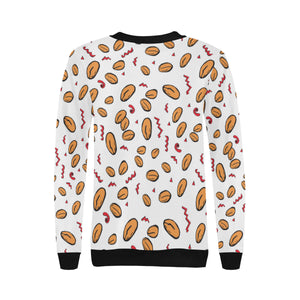 peanuts pattern background Women's Crew Neck Sweatshirt