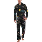 space pattern Men's Long Pajama Set