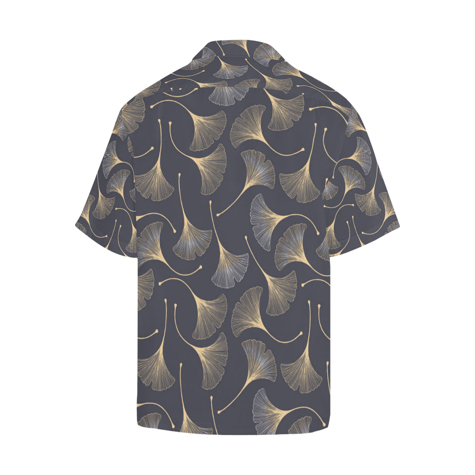 Gold ginkgo leaves Men's All Over Print Hawaiian Shirt