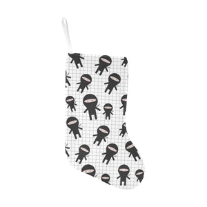 Ninja pattern plaid background Christmas Stocking