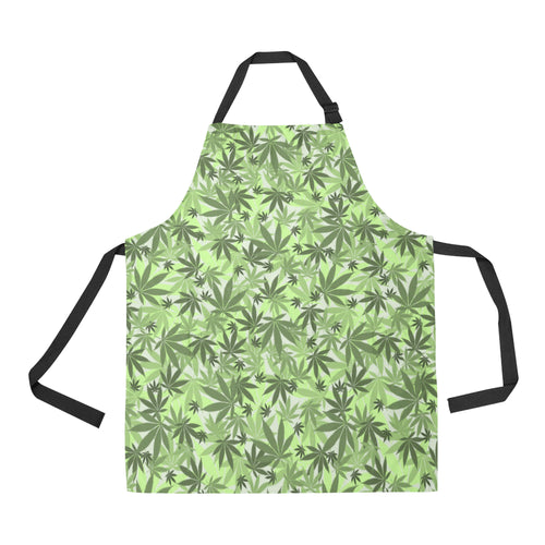 Canabis Marijuana Weed Pattern Print Design 01 All Over Print Adjustable Apron