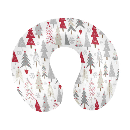 Cute Christmas tree pattern U-Shaped Travel Neck Pillow