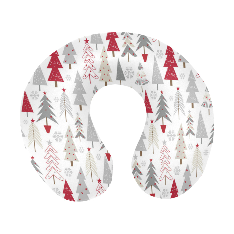 Cute Christmas tree pattern U-Shaped Travel Neck Pillow
