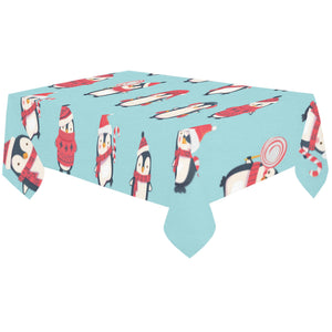 Cute penguin christmas design pattern Tablecloth