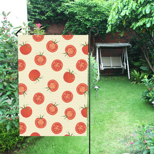 Tomato dot background House Flag Garden Flag