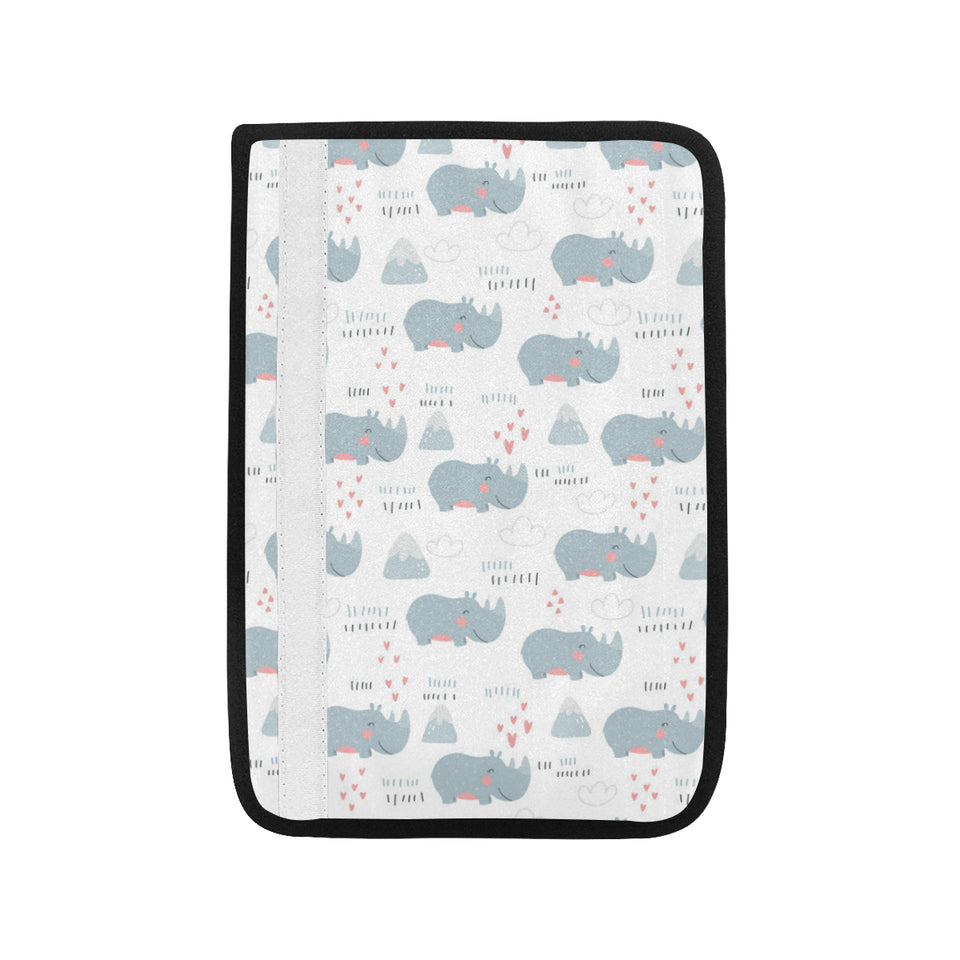 cute rhino heart pattern Car Seat Belt Cover