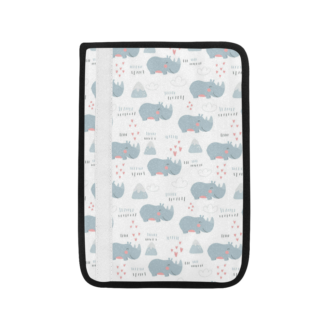 cute rhino heart pattern Car Seat Belt Cover