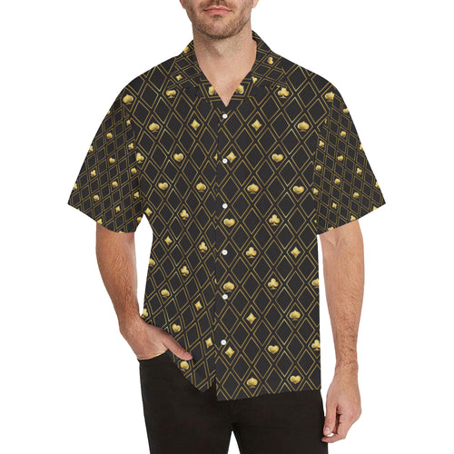 Casino Cards Suits Pattern Print Design 01 Men's All Over Print Hawaiian Shirt (Model T58)