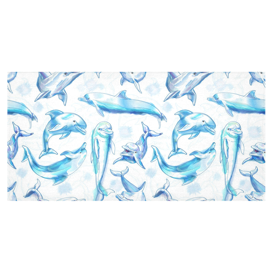 Watercolor dolphin pattern Tablecloth
