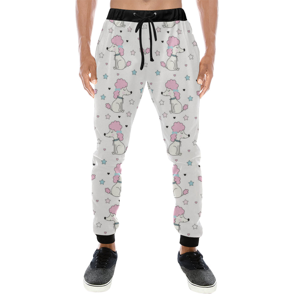 Cute poodle dog star pattern Unisex Casual Sweatpants