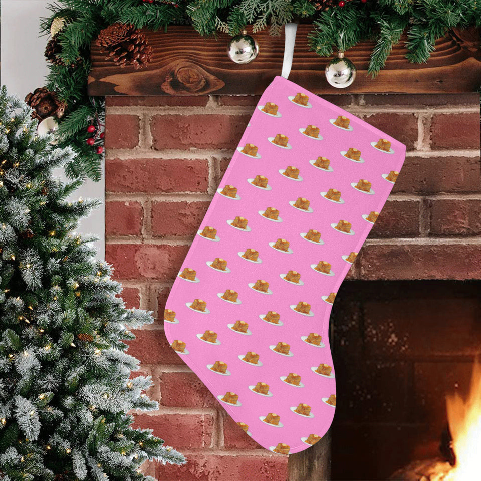 Pancake Pattern Print Design 04 Christmas Stocking