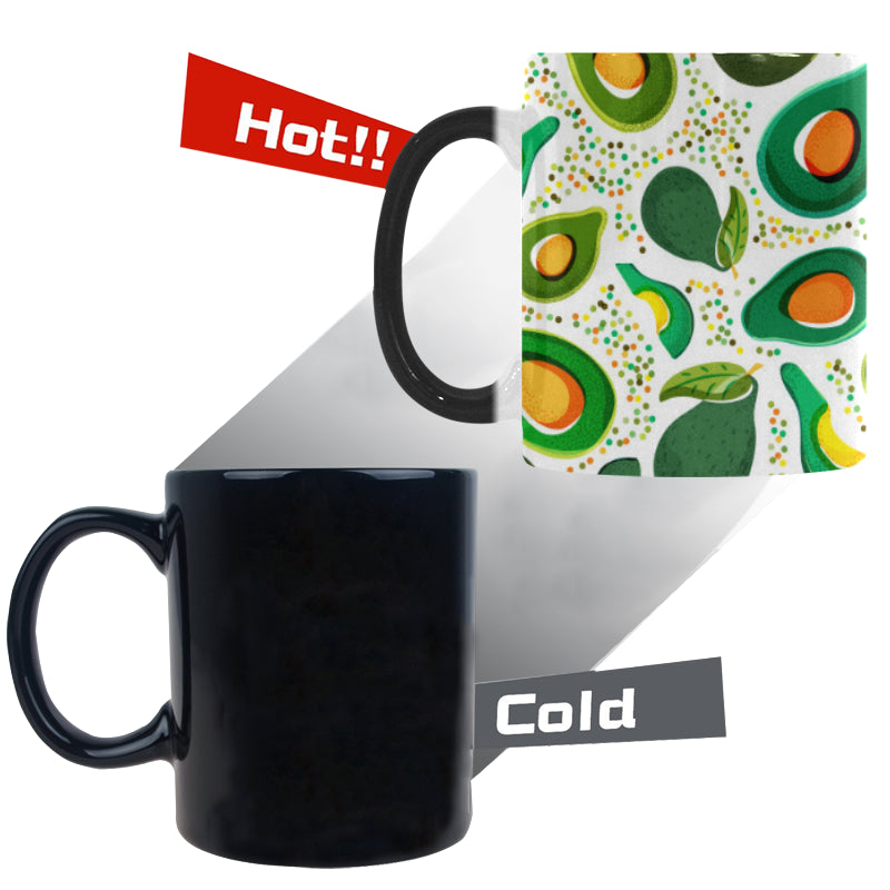 Avocado design pattern Morphing Mug Heat Changing Mug